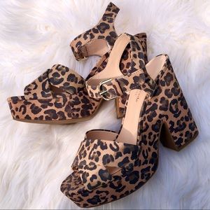 Kate Spade Grace Leopard Platform Sandals